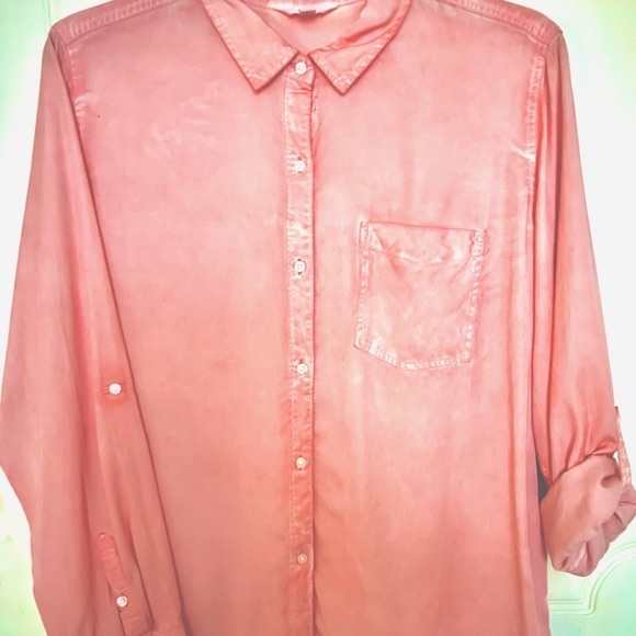 NWT Blush-colored Button-Down Blouse - Picture 3 of 3